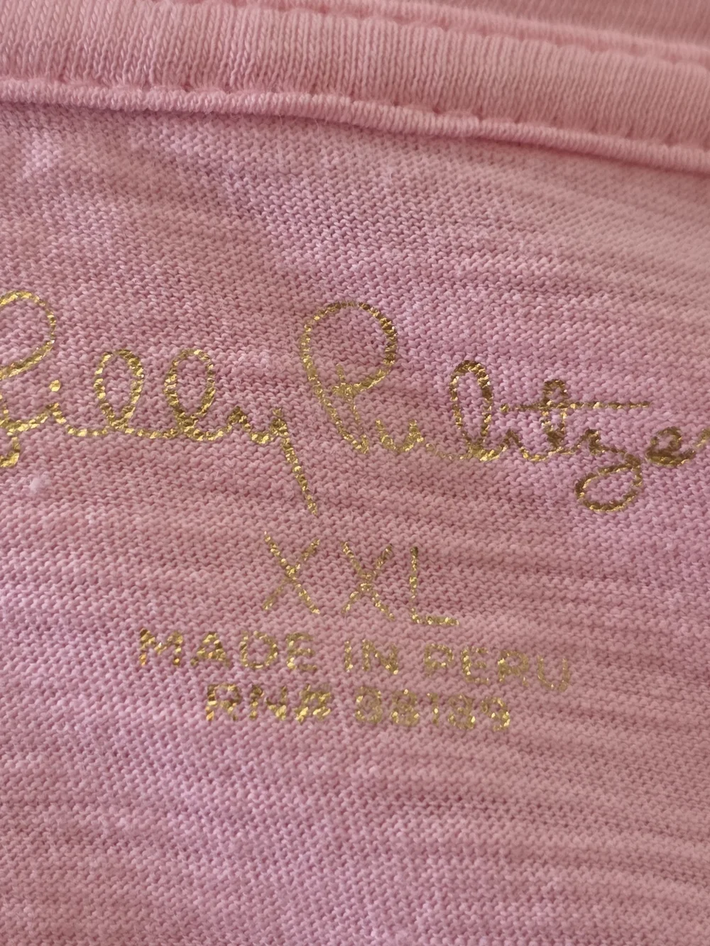 Lilly Pulitzer Pink Cap Aleeve V Neck Pima Cptyon Tee Size XXL - Picture 10 of 11